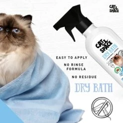 Cat Space Dry Bath Cat Shampoo, 10-oz Bottle -Furry Friends 307892 PT2. AC SS1800 V1624662767