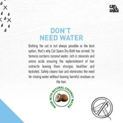 Cat Space Dry Bath Cat Shampoo, 10-oz Bottle -Furry Friends 307892 PT3. AC SS1800 V1624661858