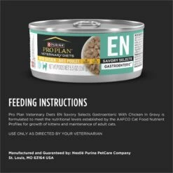 Purina Pro Plan Veterinary Diets EN Gastroenteric Savory Selects In Gravy With Chicken Wet Cat Food -Furry Friends 308551 PT7. AC SS1800 V1700159113