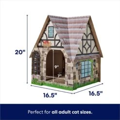 Frisco Tudor House Cardboard Cat House 9 Frisco Tudor House Cardboard Cat House -Furry Friends 308815 PT1. AC SS1800 V1696533471