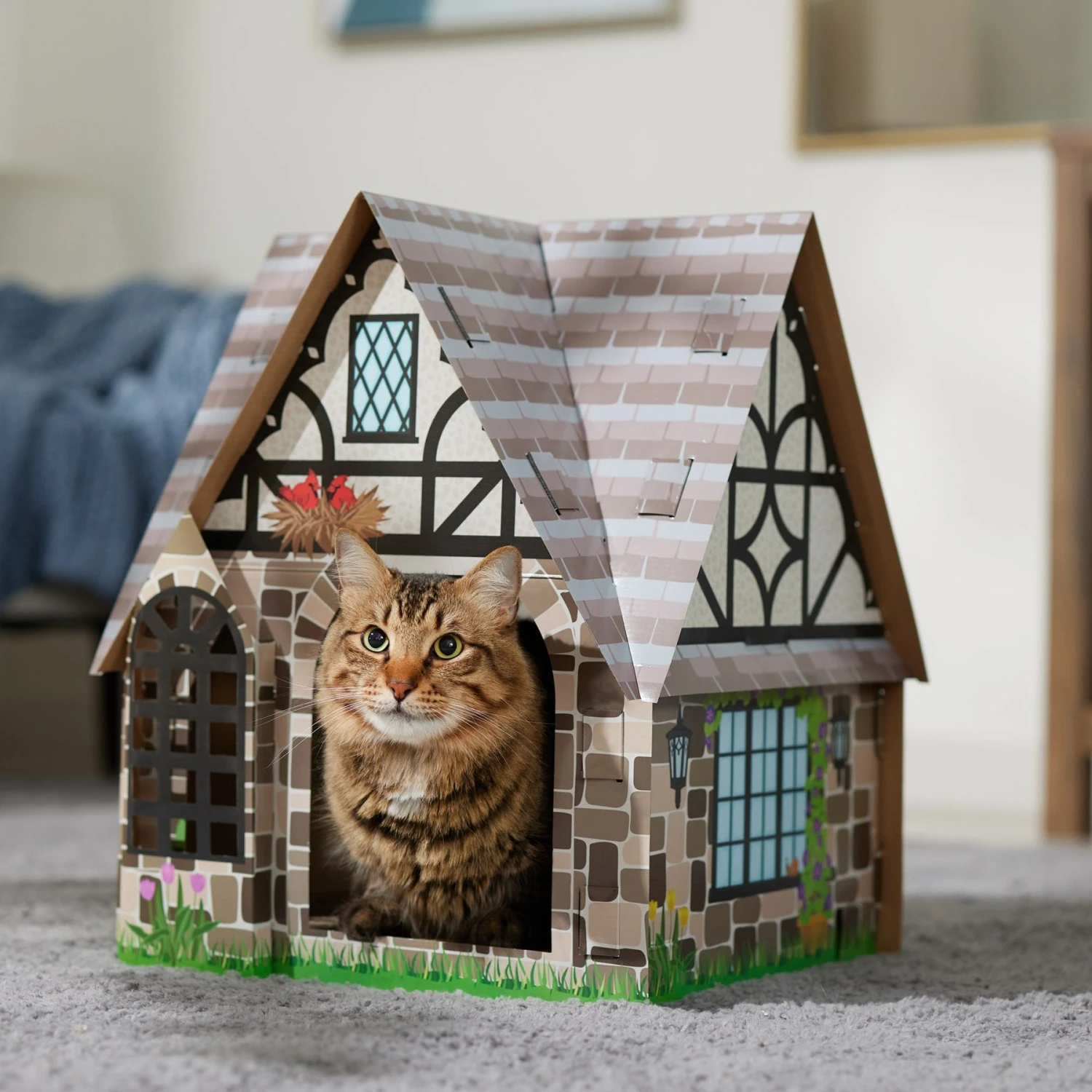 Frisco Tudor House Cardboard Cat House 7 Frisco Tudor House Cardboard Cat House - Image 5