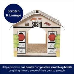 Frisco Sushi Shop Cardboard Cat House -Furry Friends 308827 PT2. AC SS1800 V1678125453