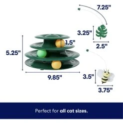 Frisco Bee & Leaf Cat Tracks Cat Toy With Catnip -Furry Friends 308889 PT1. AC SS1800 V1695760929