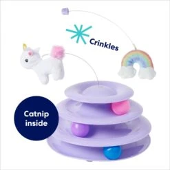 Frisco Unicorn & Rainbow Cat Tracks Cat Toy With Catnip -Furry Friends 308891 PT2. AC SS1800 V1695760987