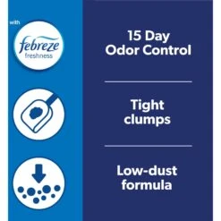 Fresh Step Outstretch Advanced Concentrated Febreze Freshness Scented Clumping Clay Cat Litter -Furry Friends 308951 PT1. AC SS1800 V1694465539