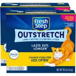 Fresh Step Outstretch Advanced Concentrated Febreze Freshness Scented Clumping Clay Cat Litter -Furry Friends 308951 PT6. AC SS1800 V1694463427