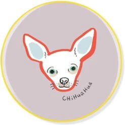 Pet Shop By Fringe Studio BFF Chihuahua Ceramic Coaster