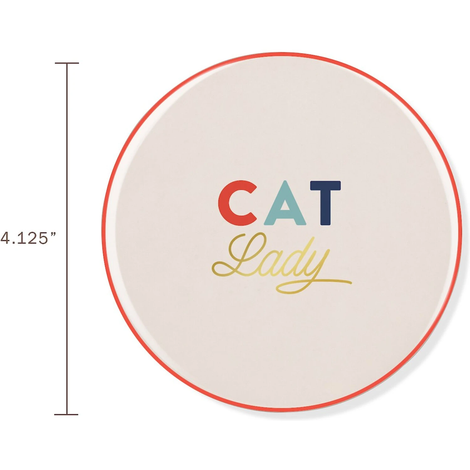 Pet Shop By Fringe Studio Cat Lady Ceramic Coaster 4 Pet Shop By Fringe Studio Cat Lady Ceramic Coaster - Image 2