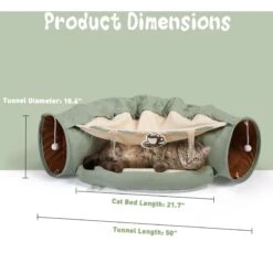 Coziwow By Jaxpety Collapsible Cat Tunnel Bed -Furry Friends 313503 PT5. AC SS1800 V1663608804