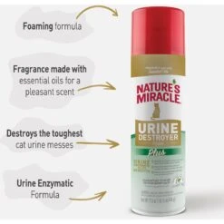 Nature's Miracle Dog Urine Destroyer Plus Enzymatic Stain Remover Foam Aerosol Spray, 17.5-oz Bottle -Furry Friends 313850 PT5. AC SS1800 V1701116641