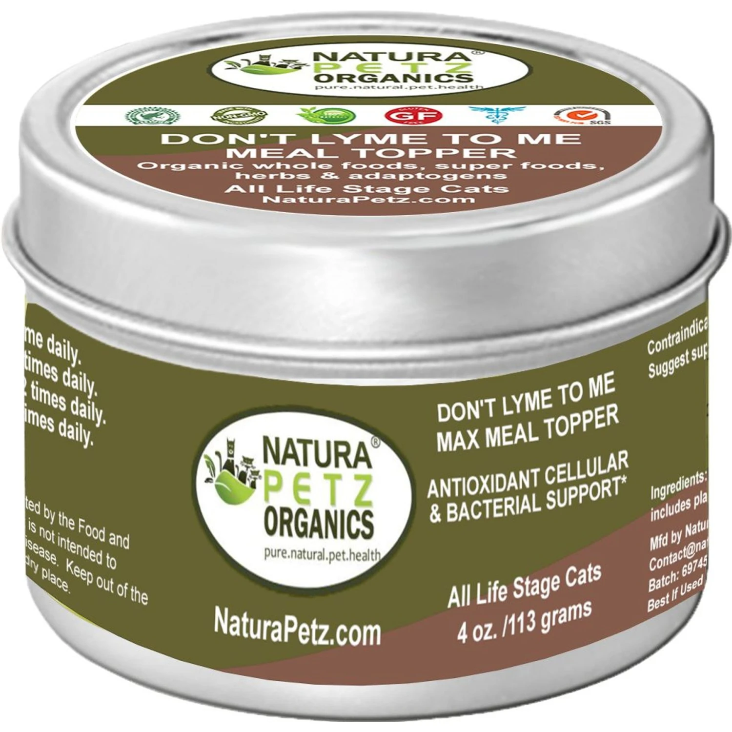 Natura Petz Organics DON'T LYME TO ME MAX MEAL TOPPER* Antioxidant Cellular & Bacterial Support* Cat Supplement 3 Natura Petz Organics DON'T LYME TO ME MAX MEAL TOPPER* Antioxidant Cellular & Bacterial Support* Cat Supplement
