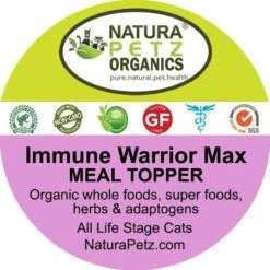 Natura Petz Organics IMMUNE WARRIOR MAX MEAL TOPPER* MASTER BLEND Immune Regulator & Anti-Inflammatory Support* Cat Supplement 10 Natura Petz Organics IMMUNE WARRIOR MAX MEAL TOPPER* MASTER BLEND Immune Regulator & Anti-Inflammatory Support* Cat Supplement -Furry Friends 314175 PT3. AC SS1800 V1695084046