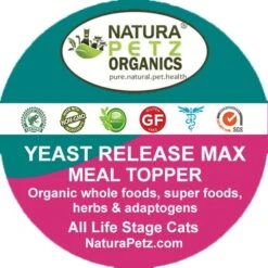 Natura Petz Organics YEAST RELEASE MAX MEAL TOPPER* Master Blend Candida Yeast Defense Support* Cat Supplement -Furry Friends 314227 PT2. AC SS1800 V1695742899