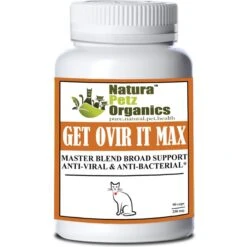 Natura Petz Organics GET OVIR IT MAX Master Blend Broad Spectrum Plant Anti Viral Anti Bacterial Support Cat Supplement