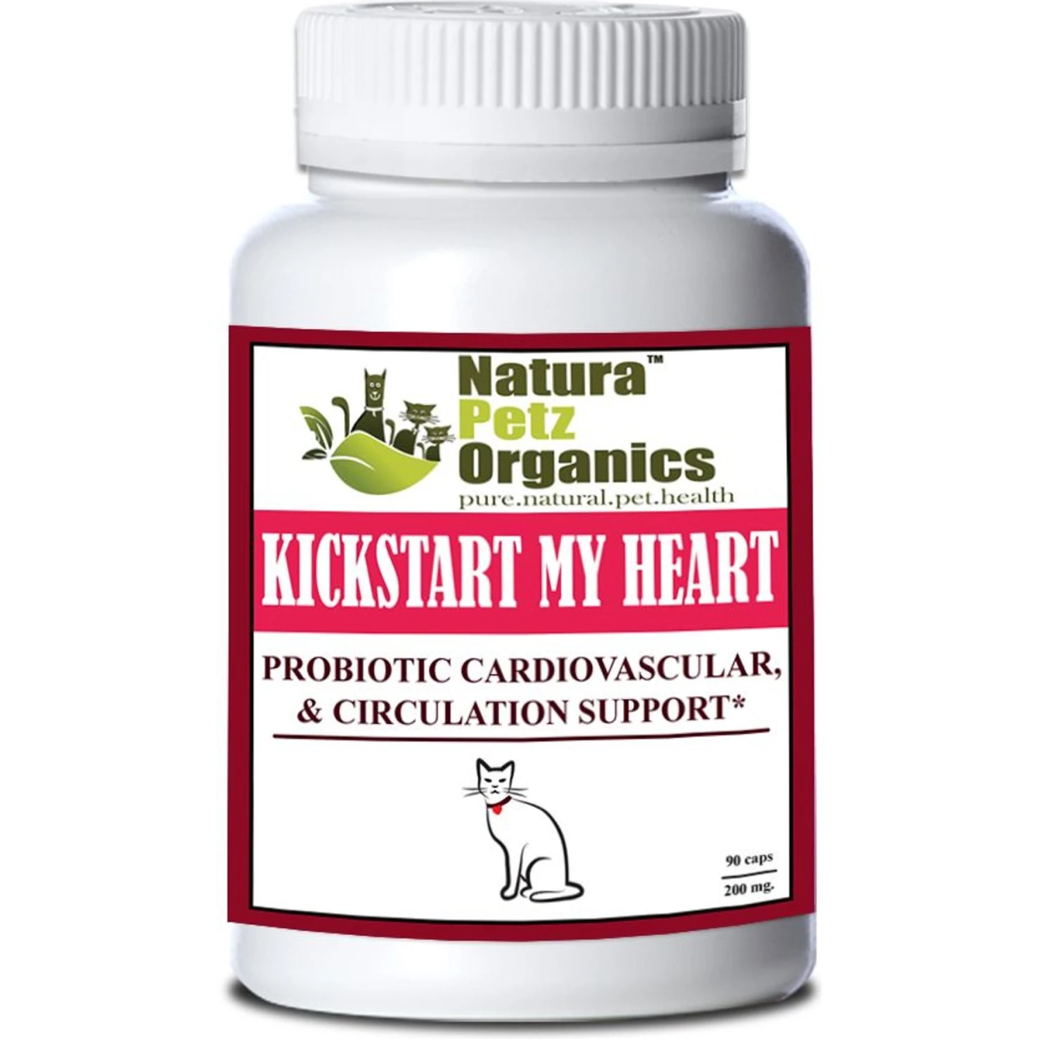 Natura Petz Organics Kick Start My Heart Cat Supplement, 90 Count 3 Natura Petz Organics Kick Start My Heart Cat Supplement, 90 Count