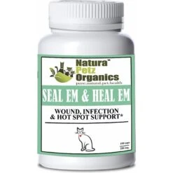Natura Petz Organics SEAL EM & HEAL EM* Wound, Infection & Hot Spot Support* Cat Supplement