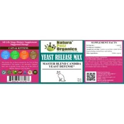 Natura Petz Organics YEAST RELEASE MAX * Master Blend Candida Yeast Defense Support* Cat Supplement -Furry Friends 314450 PT2. AC SS1800 V1692035397