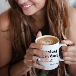 904 Custom Personalized Coolest Cat Dad Ever Double Sided Mug, 11-oz -Furry Friends 314465 PT3. AC SS1800 V1637026601