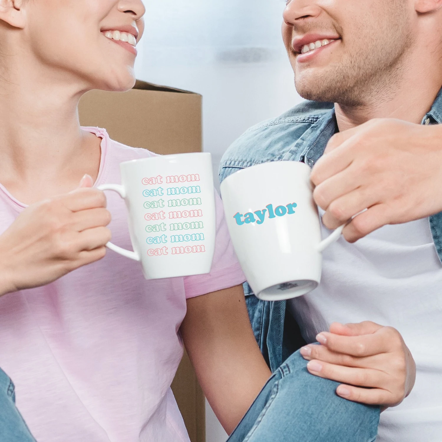 904 Custom Personalized Retro Cat Mom Double Sided Mug, 11-oz 4 904 Custom Personalized Retro Cat Mom Double Sided Mug, 11-oz - Image 2