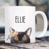904 Custom Personalized Peekaboo Floral Mug, 11-oz -Furry Friends 314515 MAIN. AC SS1800 V1637153492