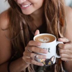 904 Custom Personalized Peekaboo Floral Mug, 11-oz -Furry Friends 314515 PT3. AC SS1800 V1637017637