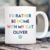 904 Custom Personalized I'd Rather Be Home With My Cat Coffee Mug, 11-oz -Furry Friends 314632 MAIN. AC SS1800 V1637265417