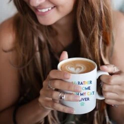 904 Custom Personalized I'd Rather Be Home With My Cat Coffee Mug, 11-oz -Furry Friends 314632 PT3. AC SS1800 V1637016729