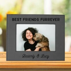 904 Custom Personalized Best Friends Furrever Cat Leatherette Picture Frame -Furry Friends 314644 PT1. AC SS1800 V1637019386