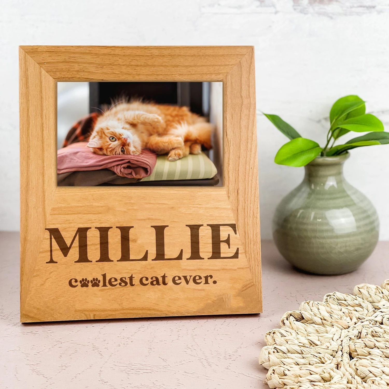 904 Custom Personalized Coolest Cat Ever Engraved Wooden Picture Frame 3 904 Custom Personalized Coolest Cat Ever Engraved Wooden Picture Frame