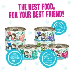Weruva B.F.F. PLAY Best Feline Friend Pate Lovers, Aw Yeah! Blue Pate Buffet Variety Pack Wet Cat Food -Furry Friends 315733 PT4. AC SS1800 V1682627568