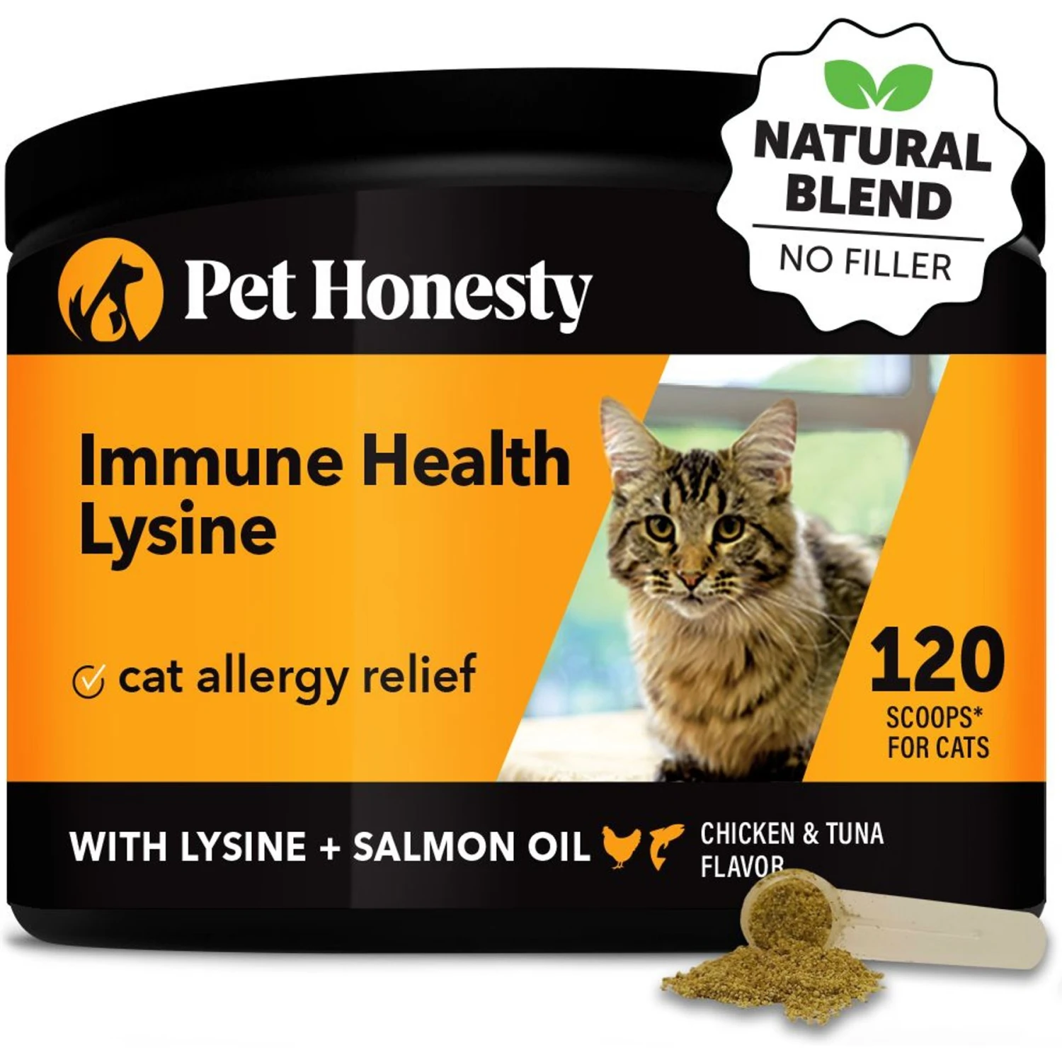PetHonesty Lysine Immune Health+ Tuna & Chicken Flavored Powder Immune Supplement For Cats, 4.2-oz Bottle 3 PetHonesty Lysine Immune Health+ Tuna & Chicken Flavored Powder Immune Supplement For Cats, 4.2-oz Bottle