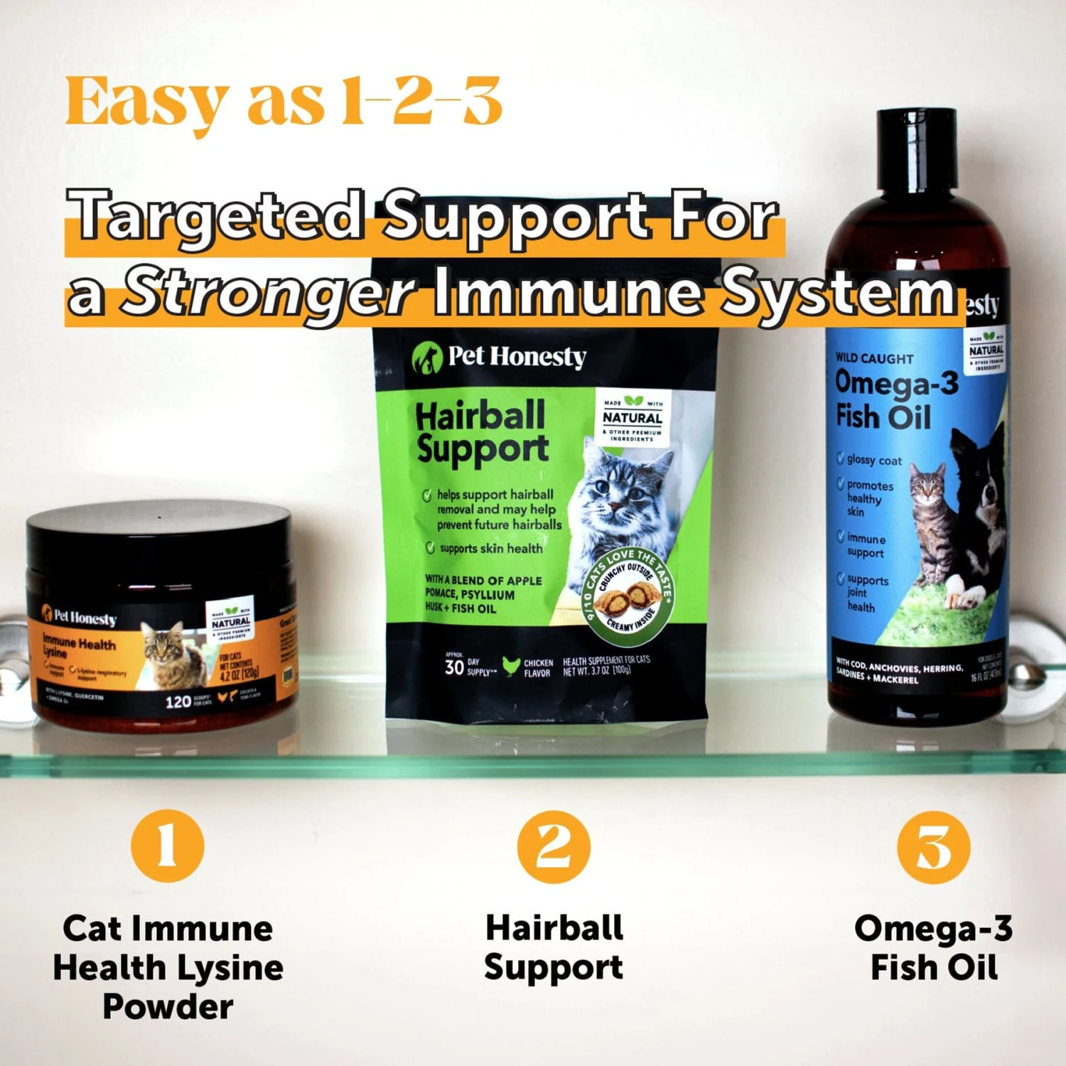 PetHonesty Lysine Immune Health+ Tuna & Chicken Flavored Powder Immune Supplement For Cats, 4.2-oz Bottle 9 PetHonesty Lysine Immune Health+ Tuna & Chicken Flavored Powder Immune Supplement For Cats, 4.2-oz Bottle - Image 7