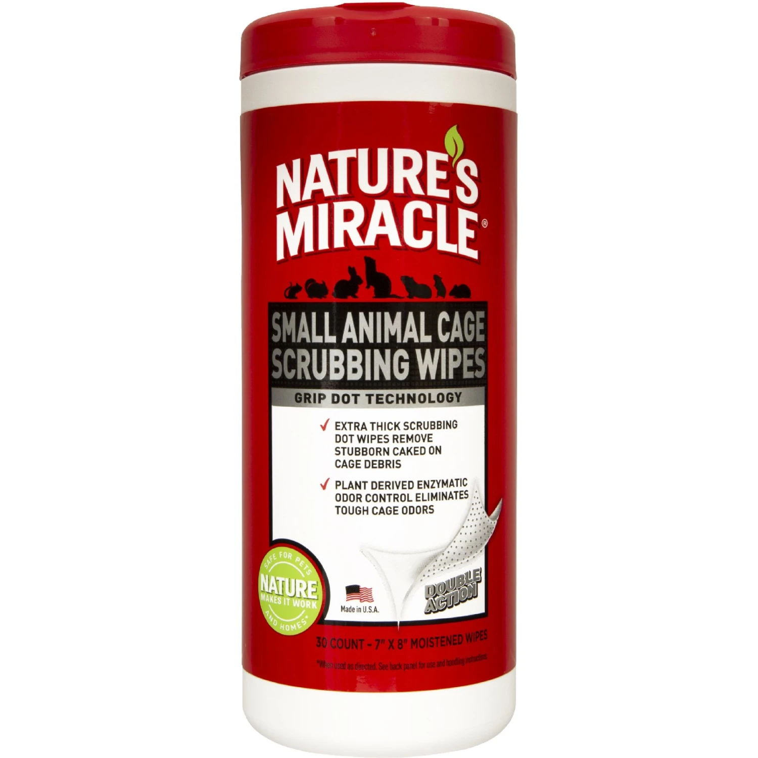 Nature's Miracle Small Animal Cage Scrubbing Wipes 3 Nature's Miracle Small Animal Cage Scrubbing Wipes