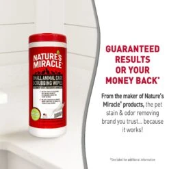 Nature's Miracle Small Animal Cage Scrubbing Wipes 15 Nature's Miracle Small Animal Cage Scrubbing Wipes -Furry Friends 316226 PT5. AC SS1800 V1701115957