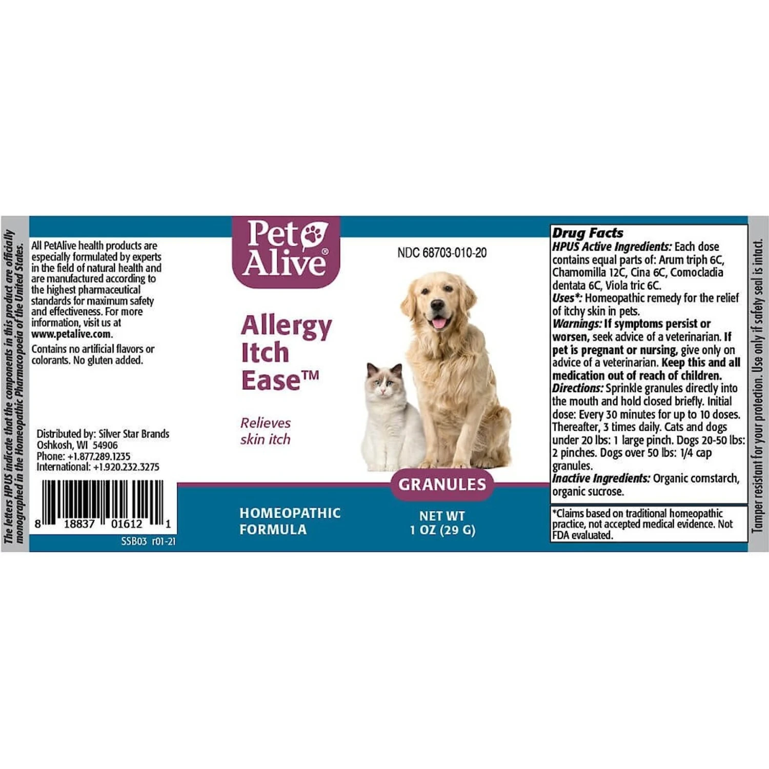 PetAlive Allergy Itch Ease Granules Skin Itch & Allergies Supplement For Dogs & Cats 5 PetAlive Allergy Itch Ease Granules Skin Itch & Allergies Supplement For Dogs & Cats - Image 3