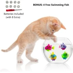 Pet Fit For Life 4-Piece Bundle Interactive Swimming Fish + Feather Wand Cat Toy 10 Pet Fit For Life 4-Piece Bundle Interactive Swimming Fish + Feather Wand Cat Toy -Furry Friends 316698 PT3. AC SS1800 V1632174121