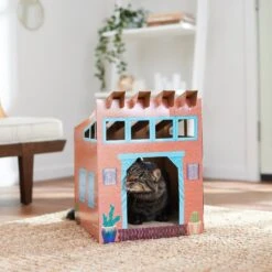 Frisco Southwestern House Cardboard Cat House 9 Frisco Southwestern House Cardboard Cat House -Furry Friends 317739 PT3. AC SS1800 V1642099125