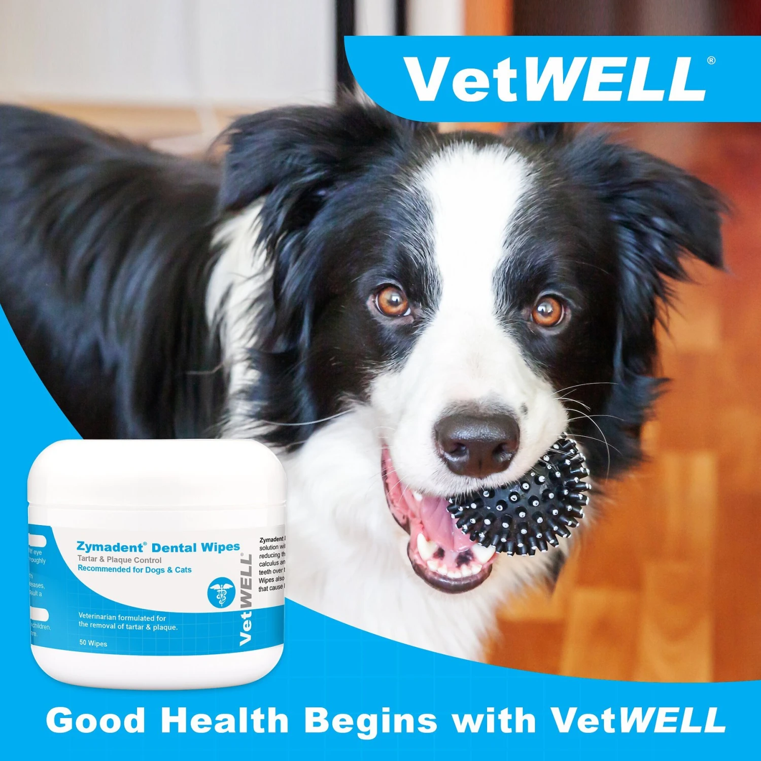 VetWELL Zymadent Dog & Cat Dental Wipes 7 VetWELL Zymadent Dog & Cat Dental Wipes - Image 5