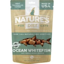 Nature's Diet Whitefish Raw Freeze-Dried Cat Treats, 1-oz Pouch