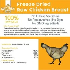 Nature's Diet Chicken Breast Raw Freeze-Dried Cat Treats, 1.5-oz Pouch -Furry Friends 318177 PT2. AC SS1800 V1628806334