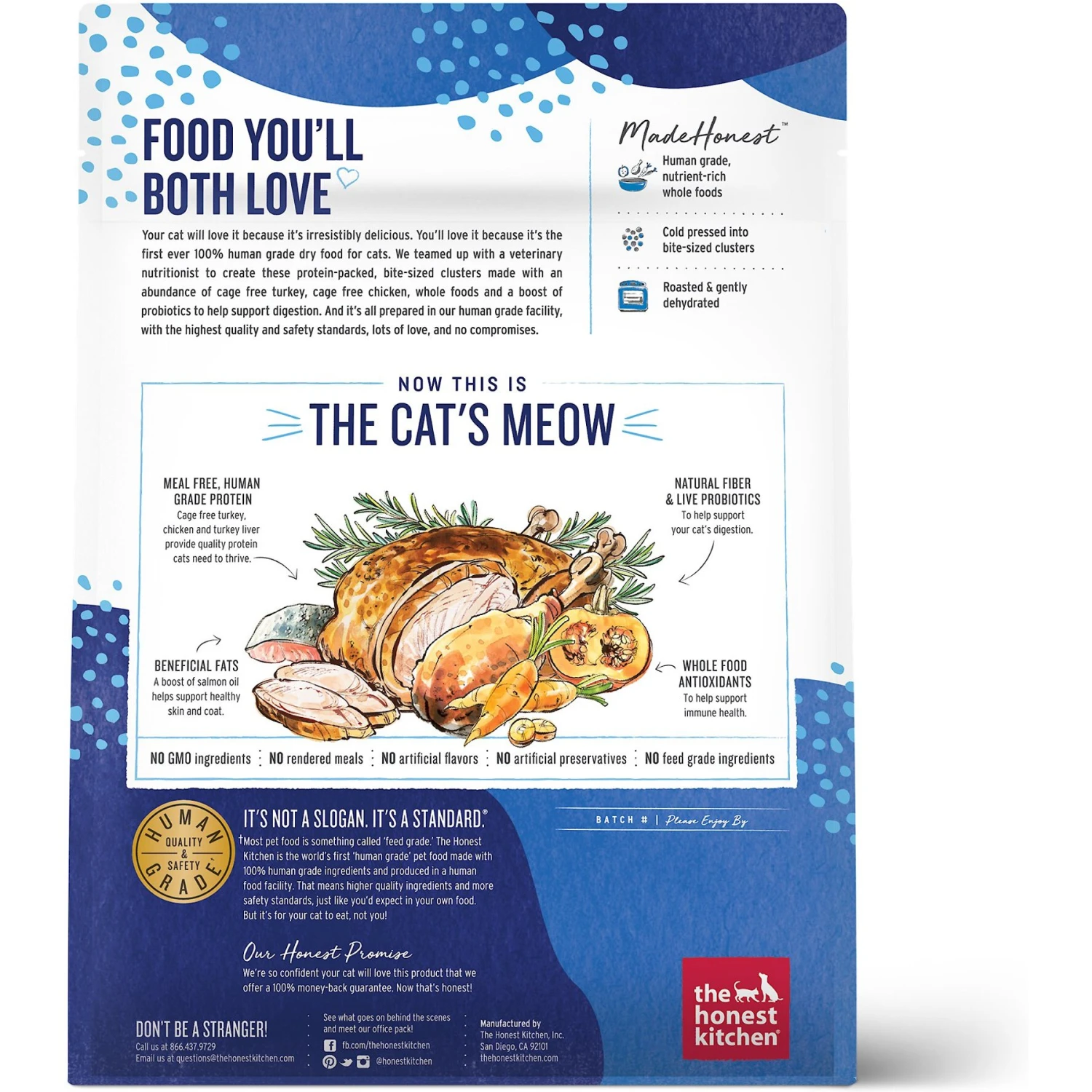 The Honest Kitchen Whole Food Clusters Grain-Free Turkey & Chicken Dry Cat Food 4 The Honest Kitchen Whole Food Clusters Grain-Free Turkey & Chicken Dry Cat Food - Image 2