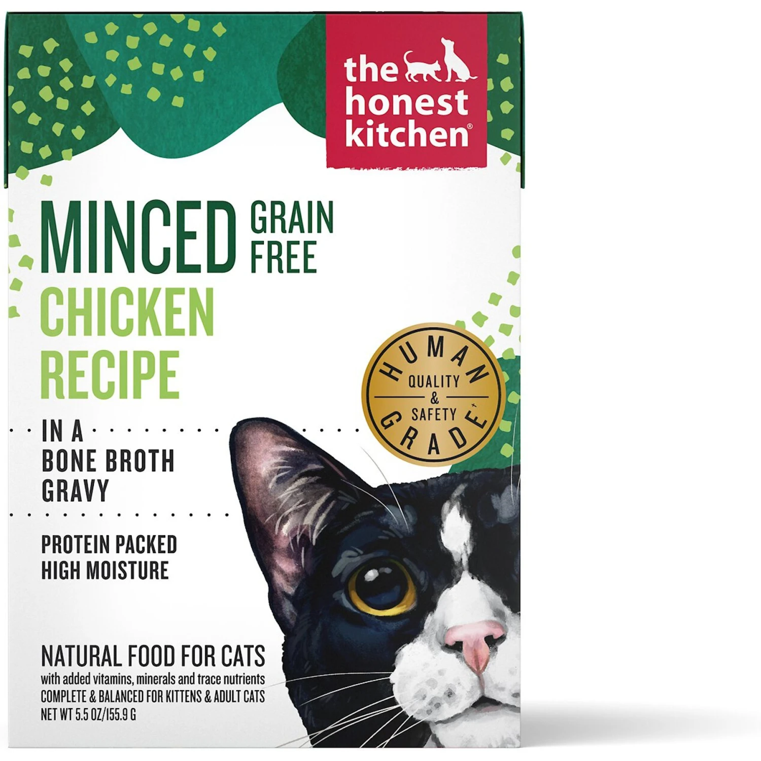 The Honest Kitchen Grain-Free Minced Chicken In Bone Broth Gravy Wet Cat Food, 5.5-oz, Case Of 12 3 The Honest Kitchen Grain-Free Minced Chicken In Bone Broth Gravy Wet Cat Food, 5.5-oz, Case Of 12