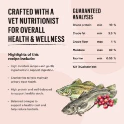 The Honest Kitchen Grain-Free Minced Salmon & Cod In Fish Broth Gravy Wet Cat Food, 5.5-oz, Case Of 12 -Furry Friends 324356 PT3. AC SS1800 V1635802602