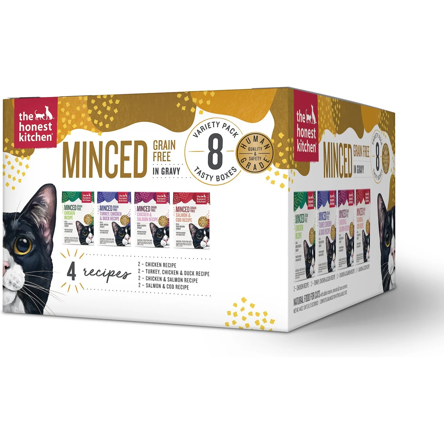 The Honest Kitchen Grain-Free Variety Pack Minced In Gravy Wet Cat Food, 8 Count 4 The Honest Kitchen Grain-Free Variety Pack Minced In Gravy Wet Cat Food, 8 Count - Image 2