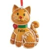 Custom Personalization Solutions Personalized Gingerbread Cat Ornament -Furry Friends 326749 MAIN. AC SS1800 V1632425788