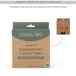 Casa Leo Leo's Loo Too Cat Replacement Filters, 2 Count -Furry Friends 329397 PT2. AC SS1800 V1703871568