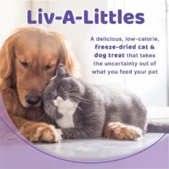 Halo Liv-A-Littles Beef Liver Protein Freeze-Dried Dog & Cat Treats, 3-oz Bag -Furry Friends 329479 PT1. AC SS1800 V1631612205