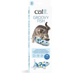 Catit Groovy Fish Plush Cat Toy With Catnip -Furry Friends 332503 PT4. AC SS1800 V1633035673