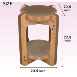 Necoichi Cozy Cat Scratcher Tower Toy 15 Necoichi Cozy Cat Scratcher Tower Toy -Furry Friends 336322 PT4. AC SS1800 V1674730083