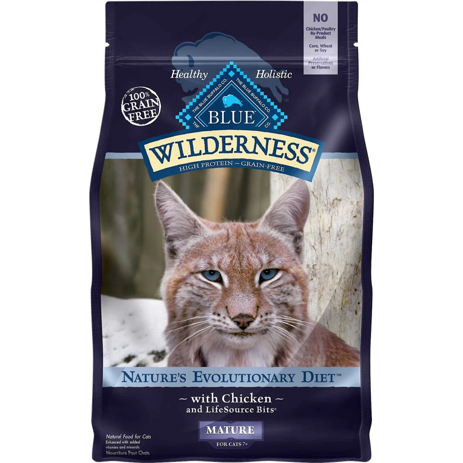 Blue Buffalo Wilderness High Protein Natural Grain-Free Chicken Mature Dry Cat Food & Blue Buffalo Wilderness Pate Variety Pack Duck, Chicken & Salmon Grain-Free Cat Canned Food 4 Blue Buffalo Wilderness High Protein Natural Grain-Free Chicken Mature Dry Cat Food & Blue Buffalo Wilderness Pate Variety Pack Duck, Chicken & Salmon Grain-Free Cat Canned Food - Image 2